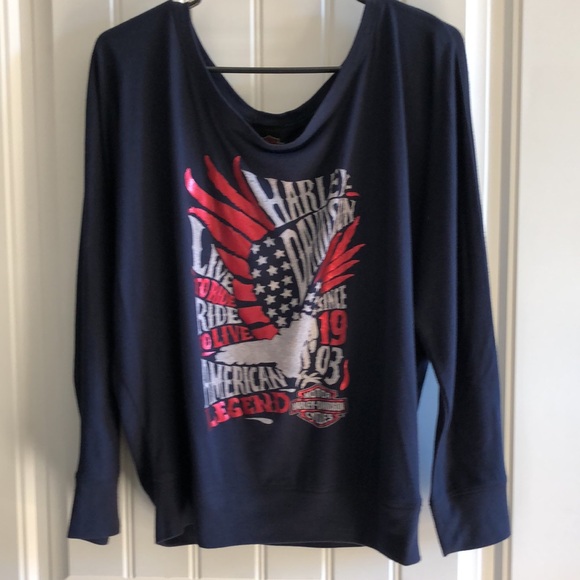 🇺🇸Harley-Davidson Off-the-Shoulder Top - Picture 2 of 15